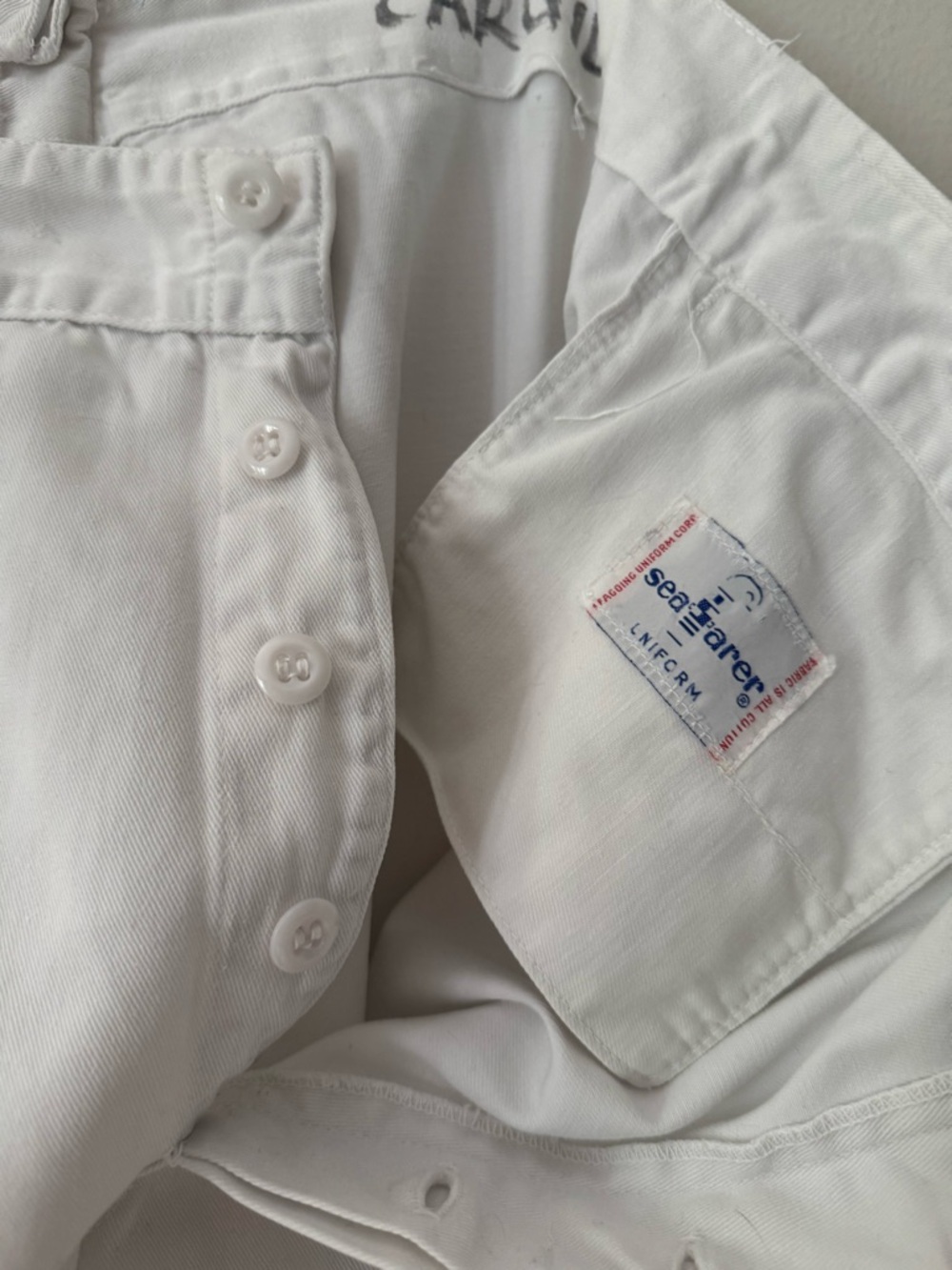 60s Military Issue Seafarer 100% Cotton Bell Bottom Trouser. - Picture 3 of 7